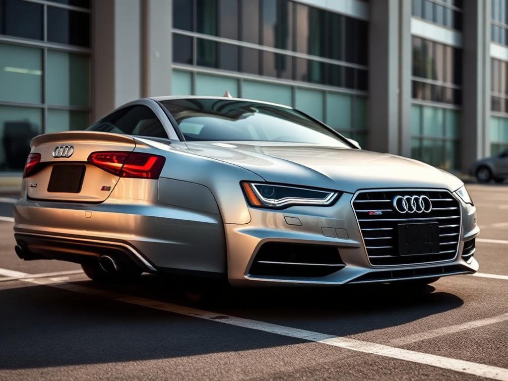 Silver Audi at office