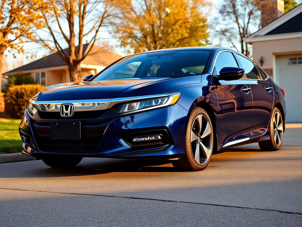 Navy Honda after wax